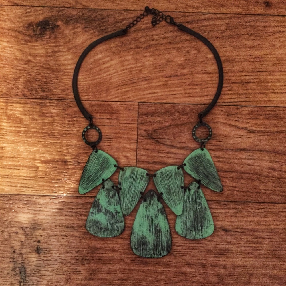 Weathered Turquoise Stone Necklace